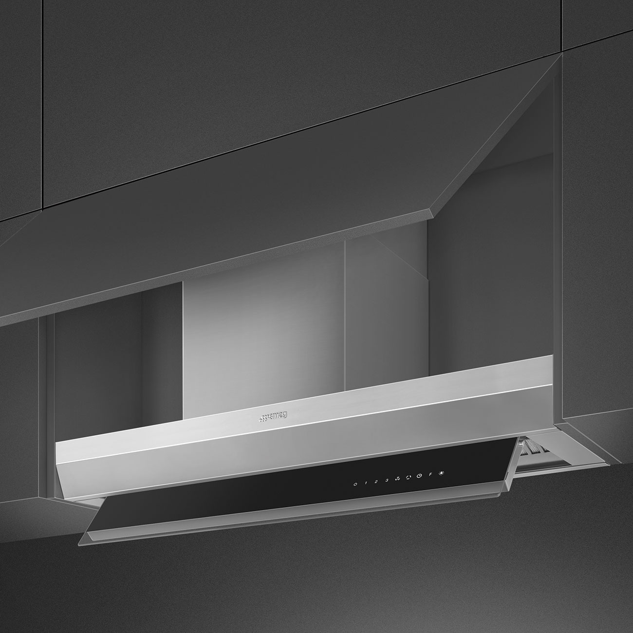 Máy hút mùi âm tủ Smeg KSGT124XV - T-Shelf 120cm - V-Condense PRO, Auto-Vent 2.0