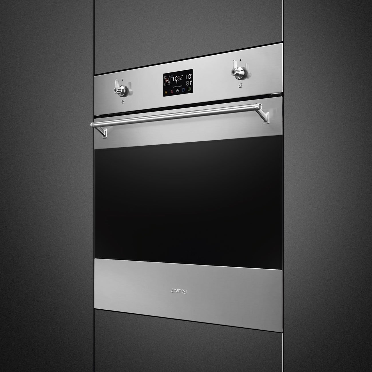 Lò nướng kèm hấp Smeg SOP6302S2PX - Galileo Vapor Pirolítico - 60cm - Cổ Điển Inox